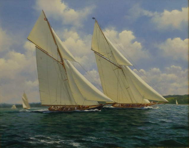 Britannia & Lulworth Racing in the Solent 1926 - by Adrian Rigby