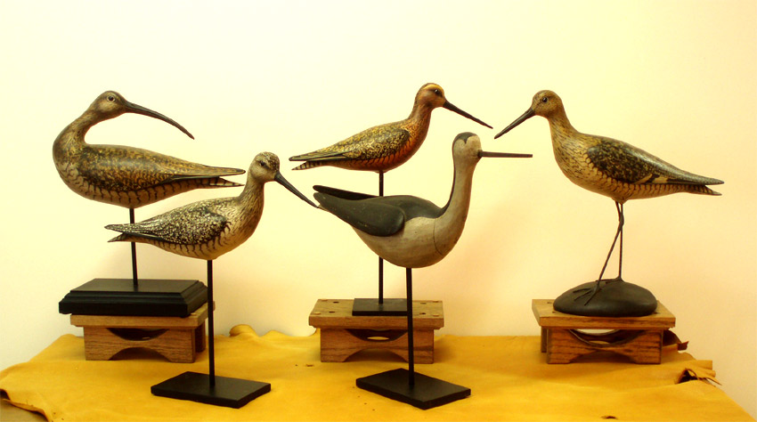 Stick birds carved by Bill Gibian