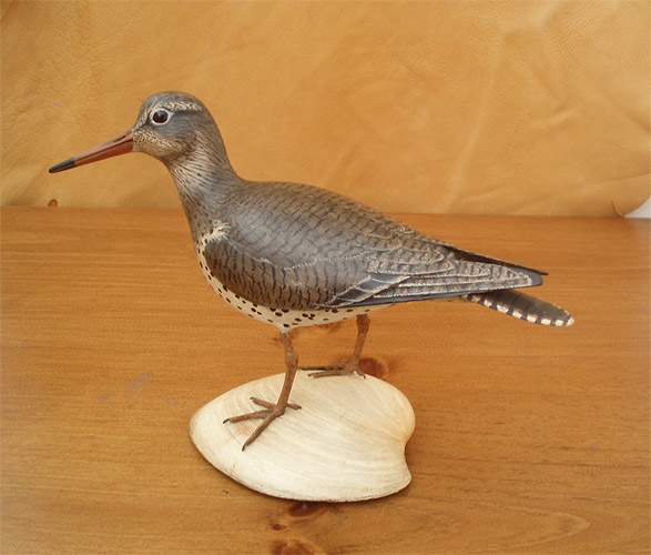 Spotted Sandpiper - carved  by Bill Gibian