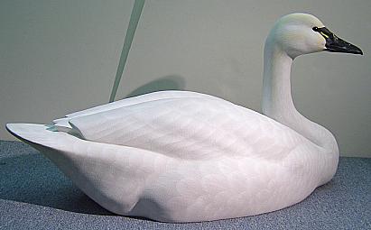 Swan Carvings - Lifesize by Ivie Elliott