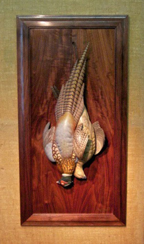 Still-life Pheasants carving by Josh Brewer