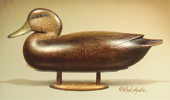 "John English Black Duck Decoy" by Rob Leslie