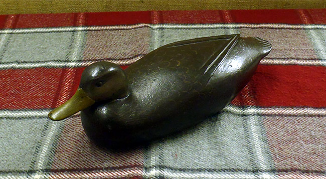 Drake Black Duck - carved by Homer Hobbs - from The Collection