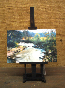 Brook After Rain - Miniature Paint ing by
                        Fred Kirberger