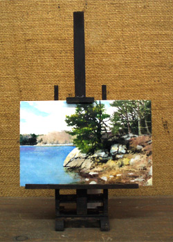 Lake in Maine - Miniature Painting by Fred
                        Kirberger