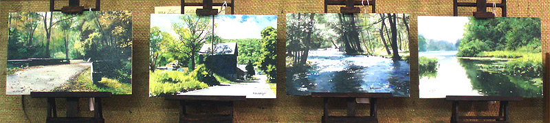Four
                        Miniature Paintings by Fred Kirberger