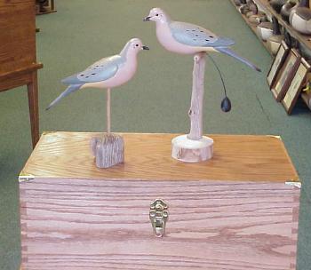 Gunning Rig  - Mourning Doves -  Carving by Manfred Scheel
