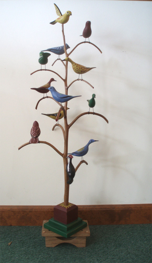 Bird Tree Carving by Manfred Scheel