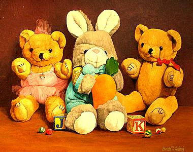 BEARS AND RABBIT by Gerald Lubeck ~ 070826_047
