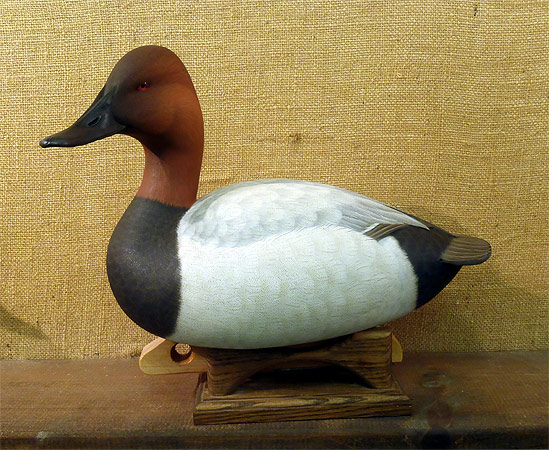 Drake Canvasback - carving by Ben Heinemann