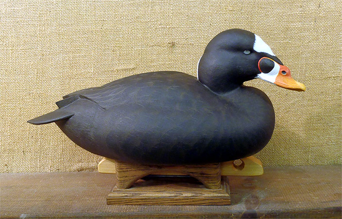 Drake Eider - carving by Ben Heinemann
