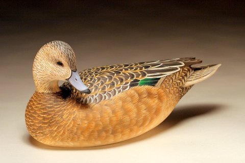 Hen Widgeon - carving by Ben Heinemann