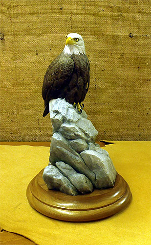 Perched Eagle Mini - by Bob Guge
