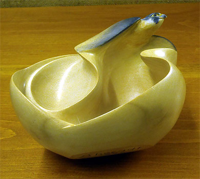 Peregrine In Motion - Carving by Dave Ahrendt