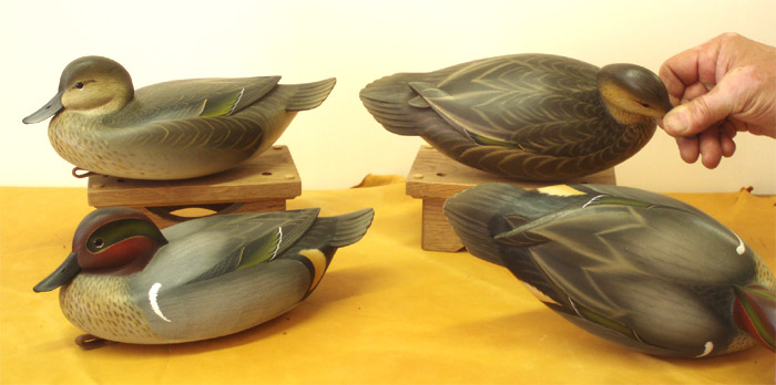 Greenwing Teal carved by George Strunk