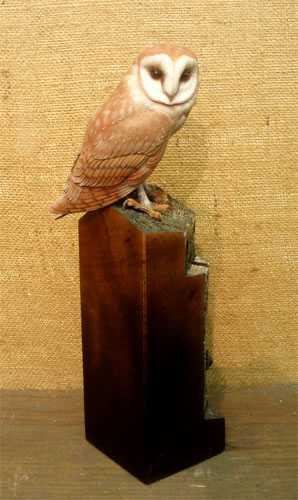 Mini Barn Owl - carved by Greg Pedersen