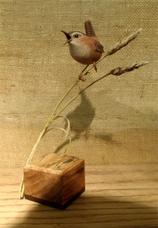 Marsh Wren - carved by Greg Pedersen