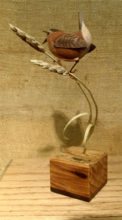 Marsh Wren - carved by Greg Pedersen
