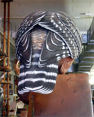 Life Sized Red Shoulder Hawk - carved by Greg Pedersen