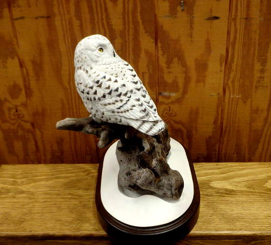 Snowy Owl - 1/2 size  - carved by Harvey Wilsonj