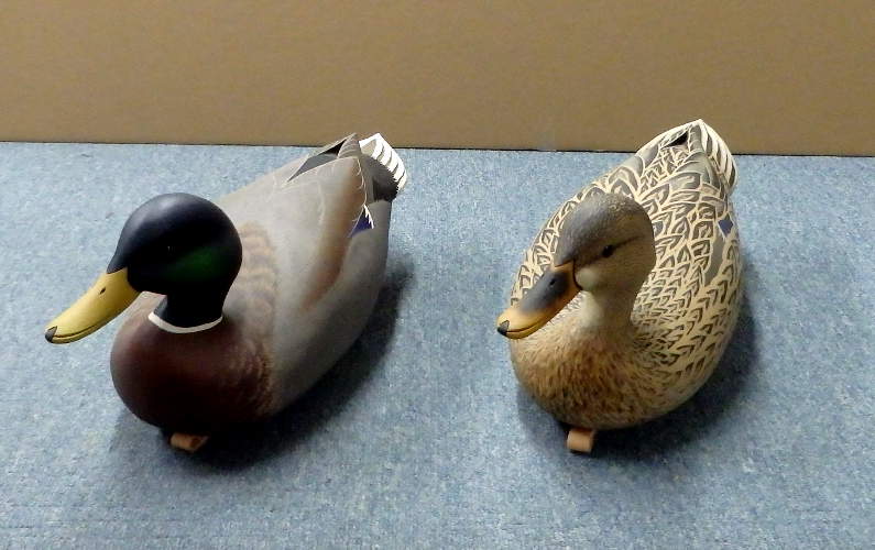 Pair of Mallard Decoys -  Carved by John "Jack" Wood                       John "Jack" Wood