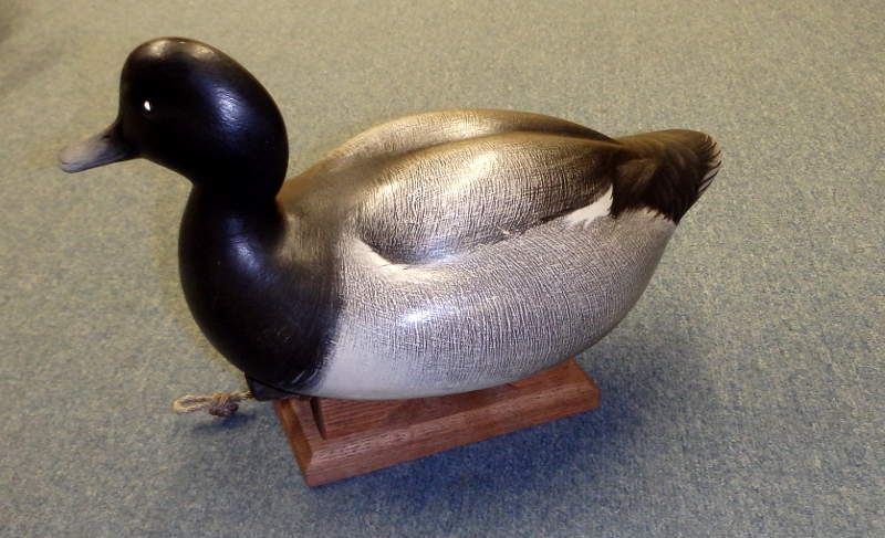 Bluebill Gunner - carved by Jim Schmiedlin