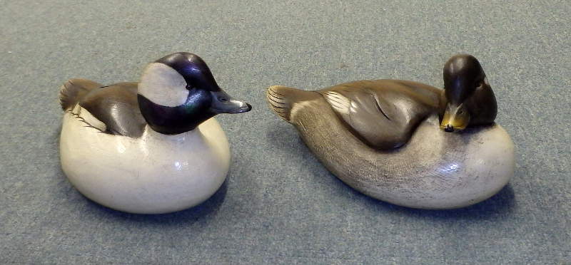 Buffelhead Pair - carved by Jim Schmiedlin