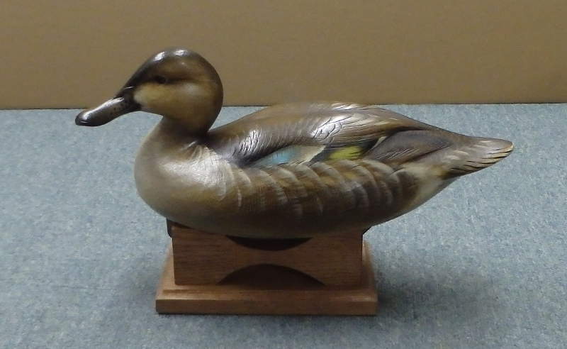 Hen Blue Wing Teal - carved by Jim Schmiedlin