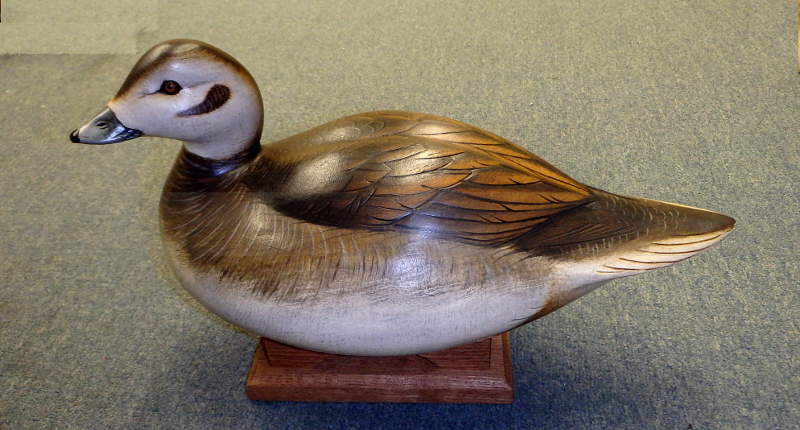 Hen Old Squaw Gunner - carved by Jim Schmiedlin
