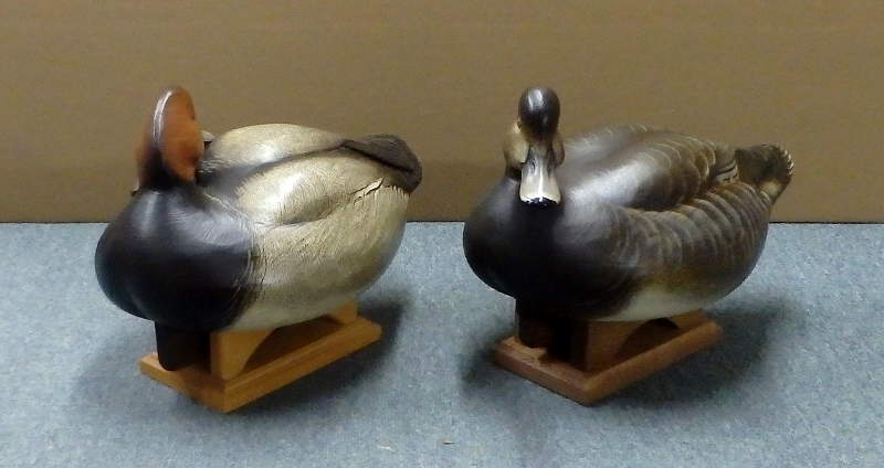 Red Head Pair #379 & #380 - carved by Jim Schmiedlin