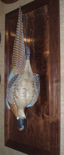 Pair Pheasants - Lifesize carved by Josh Brewer