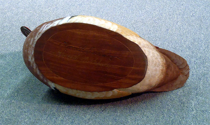 Wood Duck Decoy carving - by Ken Scheeler