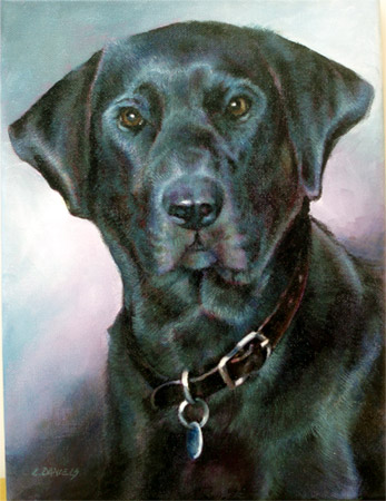 Gunner - Black Lab by Linda Daniels