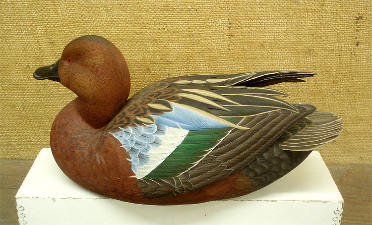 Cinnamon Teal Decorative Lifesize - carved  by Mark Strucko