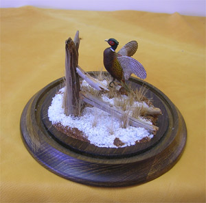 Ring Necked Pheasant carving by SJOHOLM