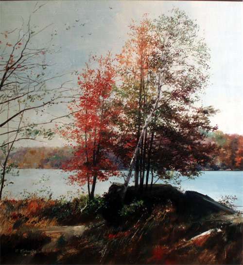 Leaning Birch by Fred Kirberger