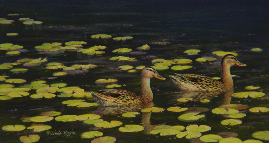 Threading the Needle - painting by Linda Rossin