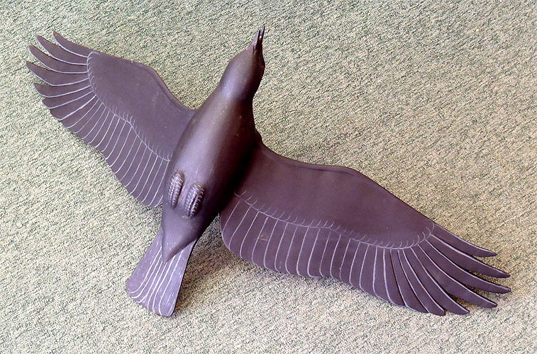 Flying Crow -  Carving by Manfred Scheel