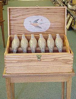 Gunning Rig  - Mourning Doves -  Carving by Manfred Scheel