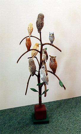 Owl Bird Tree -  Carving by Manfred Scheel
