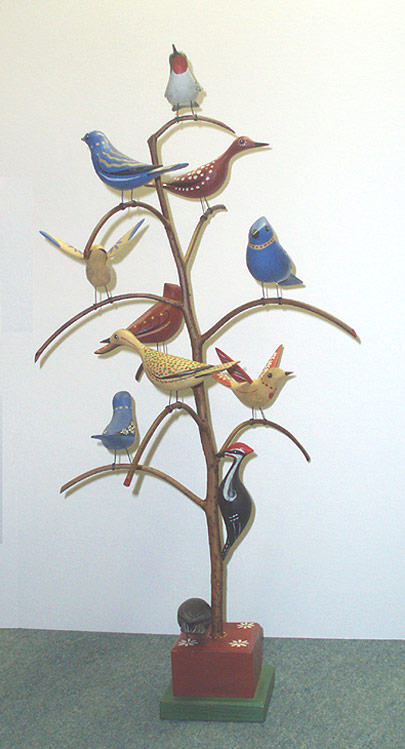 Bird Tree Carving by Manfred Scheel