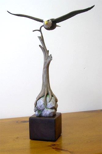 Eagle carved by Manfred Scheel