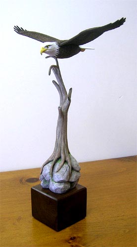 Eagle carved by Manfred Scheel