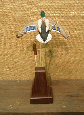 Flying Mallard carved by Manfred Scheel
