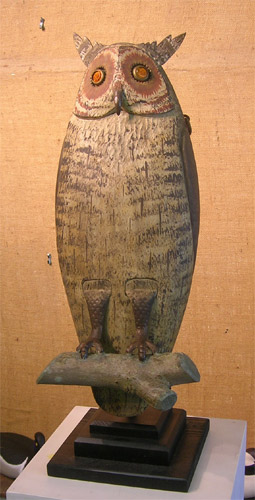 Great Horned Owl - Primitive by Russ Allen