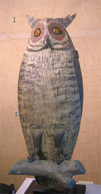 Great Horned Owl Primitive by Russ Allen