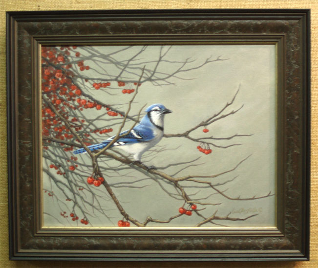 Lisa Bonforte Red White & Blue - Blue Jay 11x14 oil