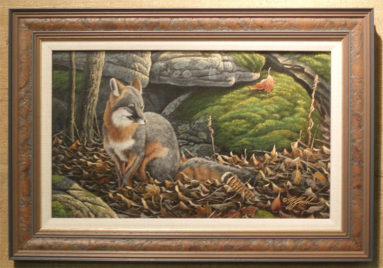 Wil Goebel Grey Fox - 11x18" oil